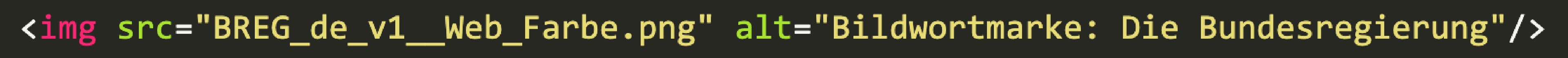 Beispiel einer Zeile mit Alt-Text aus dem Quellcode.