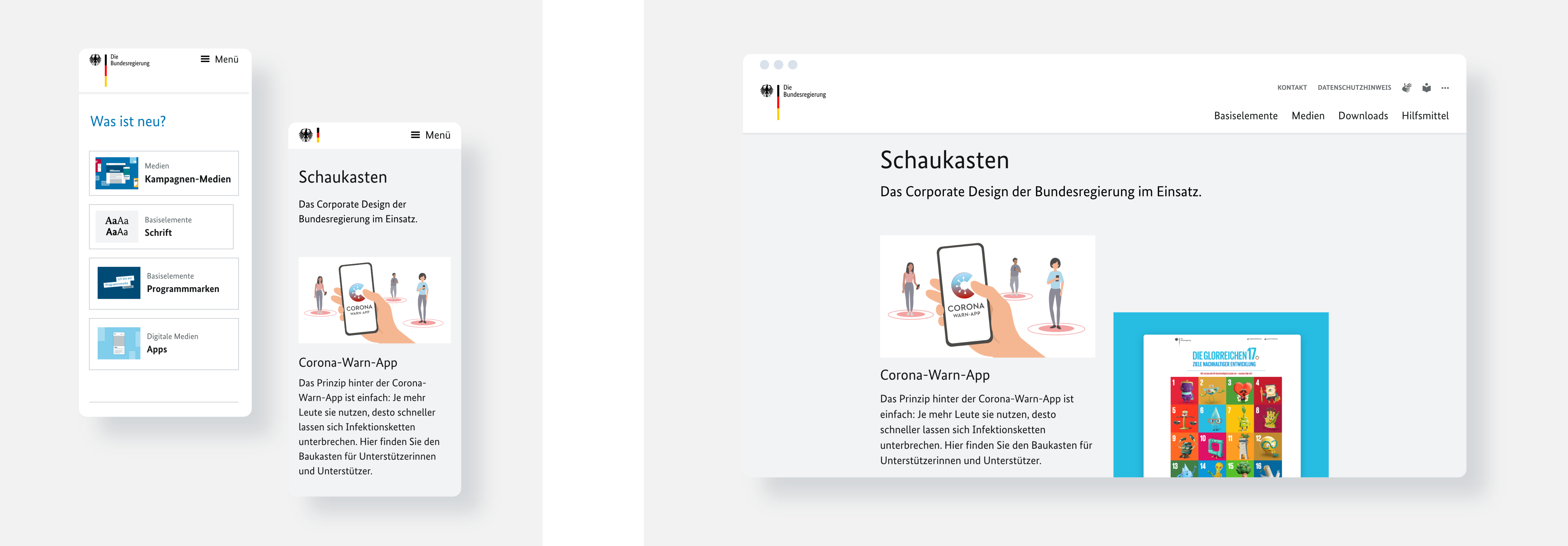 Startseite des Styleguides der Bundesregierung